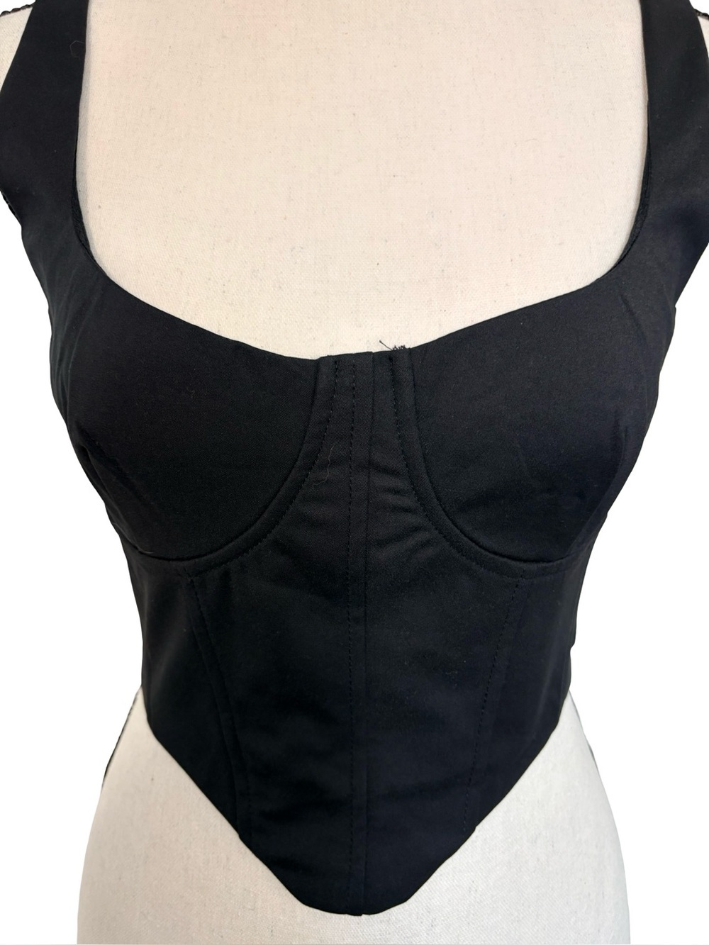 Hello Molly On and On‎ Black Corset Bustier Top NWT Size L